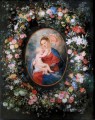 La Virgen y el Niño en una guirnalda de flores Barroco Peter Paul Rubens